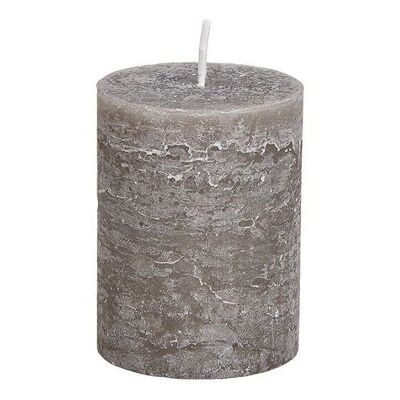 Candle 6.8x9x6.8cm made of wax taupe