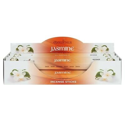 Ensemble de 6 paquets de bâtons d'encens Elements Jasmine