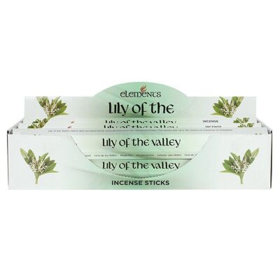 Juego de 6 paquetes de varillas de incienso Elements Lily of the Valley