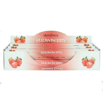 Set mit 6 Päckchen Elements Strawberry Räucherstäbchen