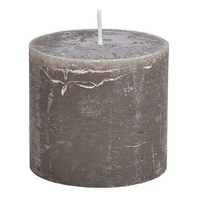 Taupe wax candle 10x9x10cm
