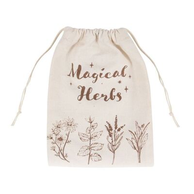 Sac de rangement en coton pour herbes