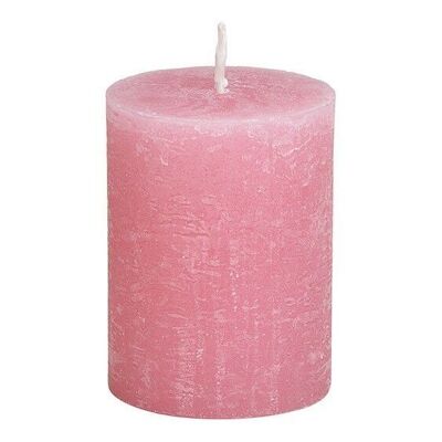 Candle 6.8x9x6.8cm made of wax old pink