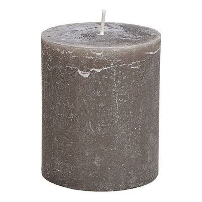 Taupe wax candle 10x12x10cm