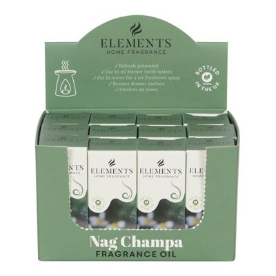 Ensemble de 12 huiles parfumées Elements Nag Champa