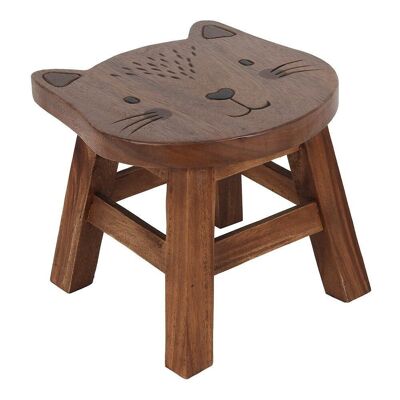 Tabouret de chat en bois pour enfants de 26 cm