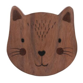 Tabouret de chat en bois pour enfants de 26 cm 2