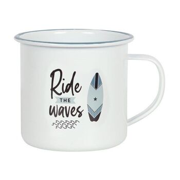 Tasse en émail Ride The Waves 2