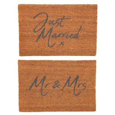 Set of 2 Natural Wedding Doormat