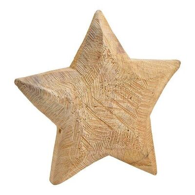 Estrella de madera marrón (An / Al / Pr) 30x30x3cm