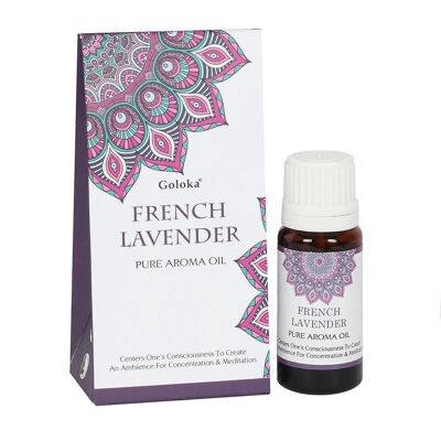 Goloka 10ml French Lavender Duftöl Display mit 12 Flaschen