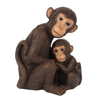 Adorno de madre y bebé de mono