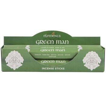 Ensemble de 6 paquets de bâtons d'encens Elements Green Man