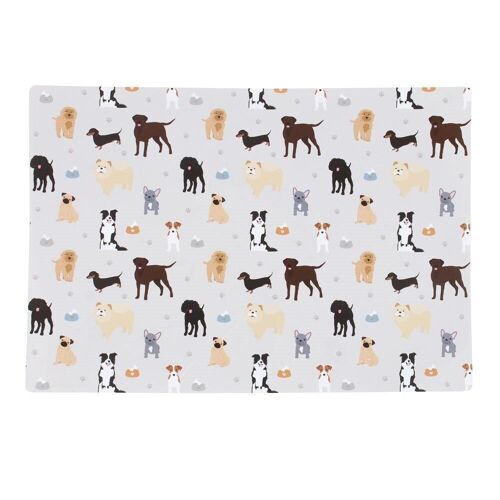 Dog Print Plastic Dinner Mat