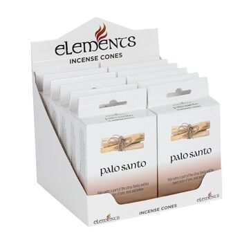 Ensemble de 12 paquets de cônes d'encens Elements Palo Santo 1