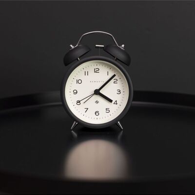 Alarm clock - Classic & Modern - Matte black - Charlie Bell Echo - Newgate