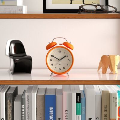 Alarm clock - Classic & Modern - Orange - Charlie Bell Echo - Newgate