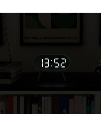 Réveil numérique - Design futuriste - LED - Météo - Bleu - Cyborg - Newgate 3