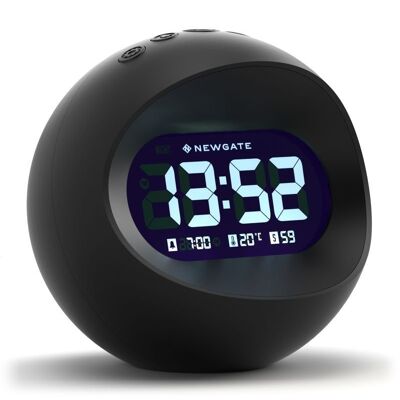 Digital alarm clock - Multi-function LCD screen - Black - Center of the Earth - Newgate