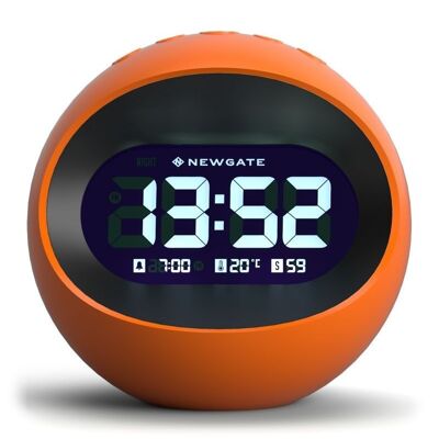 Despertador digital - Pantalla LCD multifunción - Naranja - Centro de la Tierra - Newgate