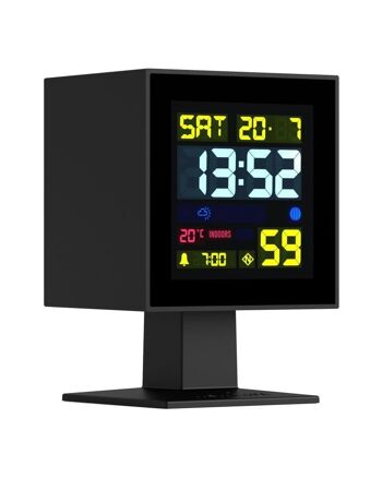 Réveil digital - Écran LCD multi-fonctions - Noir - Monolith - Newgate 2