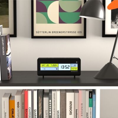 Digital alarm clock - Multi-function LCD screen - Black - Futurama - Newgate