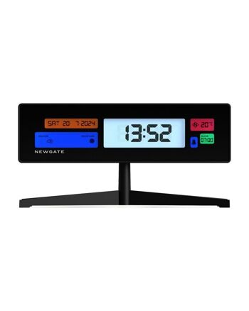 Réveil numérique - Design futuriste - LED - Météo - Noir - Supergenius LCD - Newgate 1