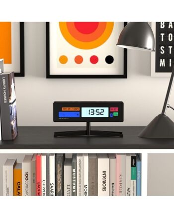 Réveil numérique - Design futuriste - LED - Météo - Noir - Supergenius LCD - Newgate 3