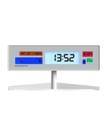 Réveil numérique - Design futuriste - LED - Météo - Blanc - Supergenius LCD - Newgate 3