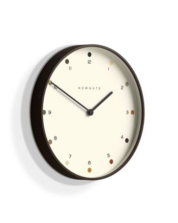 Horloge murale - Classique & Moderne - Noir et Blanc - Mr Clarke Dot - Newgate 2