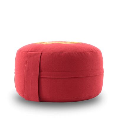 Cuscino da meditazione Classic Mandala Oro, rosso vino