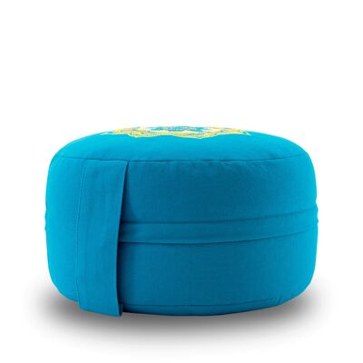 Meditation cushion Classic Mandala Gold, turquoise