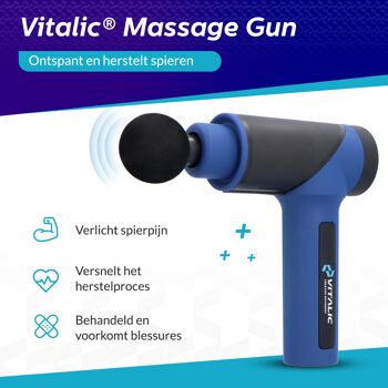 Pistolet de massage Premium avec 7 têtes de massage et 6 réglages de vitesse - Pistolet de massage professionnel - Theragun | vitalique 3