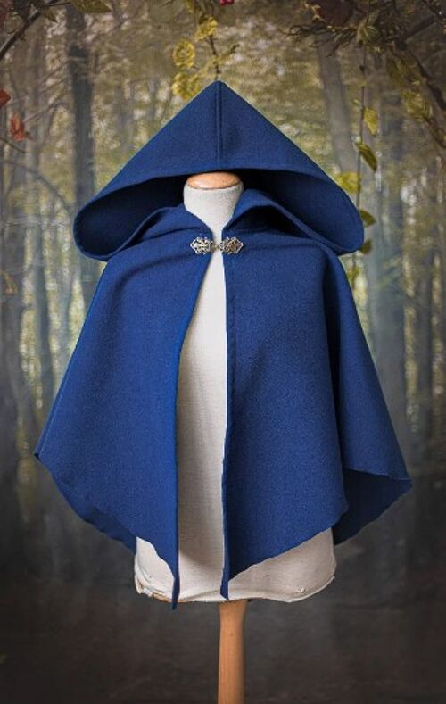 Blue Hood Witch Cape Capelet witchcraft gothic cottagecore