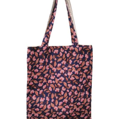 Blaue Kirschblüten-Einkaufstasche