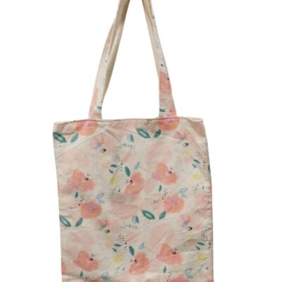 Tote Bag "Flores blancas de acuarela"