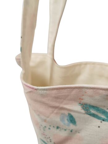 Tote Bag "Fleurs aquarelle blanc" 2