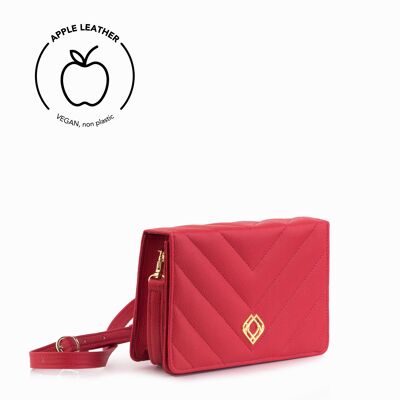 Clutch Apple Cuero Rojo