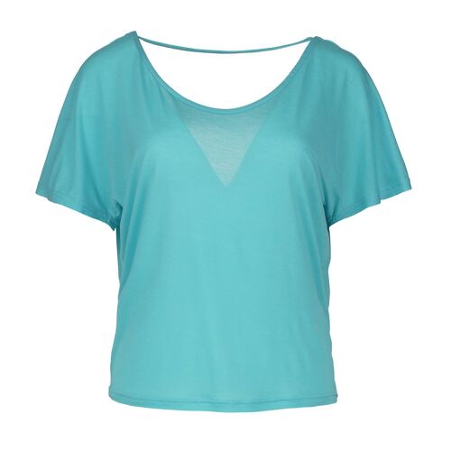 Turquoise Drape Back Top