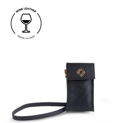 Phonebag vino in pelle nera