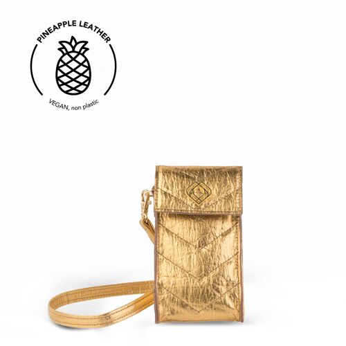 Phonebag Pineapple Leather Gold