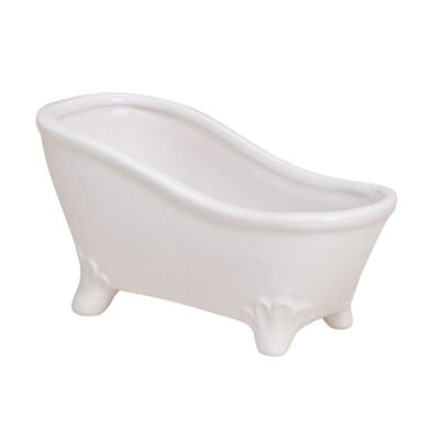 White ceramic bathtub, W16 x D7 x H9 cm