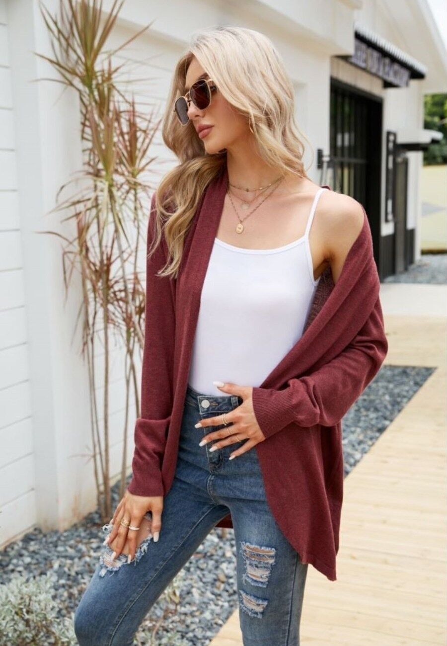 Round on sale hem cardigan