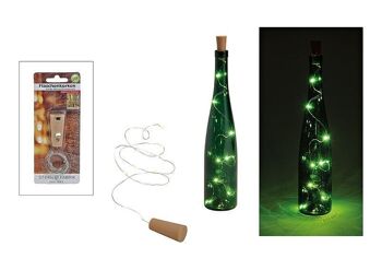 Chaîne lumineuse LED en liège pour bouteille de vin, 8 LED, en plastique (L / H / P) 2x4x2cm, chaîne 80cm