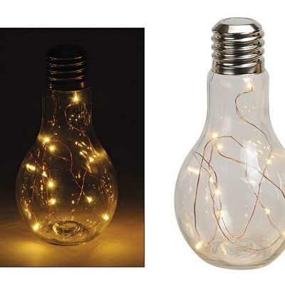 Glass light bulb, 10 LED, W19 x H11 cm