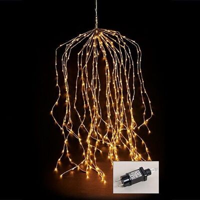 Light branches 440 LED made of plastic gold 120cm, for indoor use, with timer