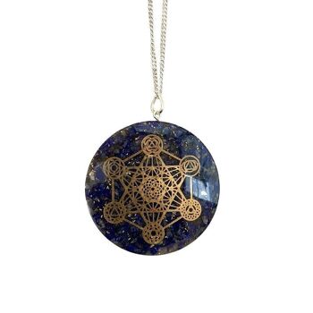 Pendentif Reiki Metatron Lapis Lazuli Orgonite, 5cm 1