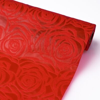 Rosy 3D no tejido 50cm x 4,5m - Rojo
