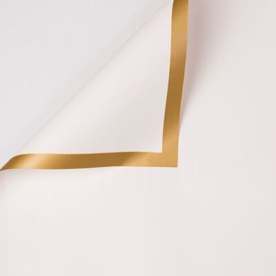 Foil sheet with gold border - White