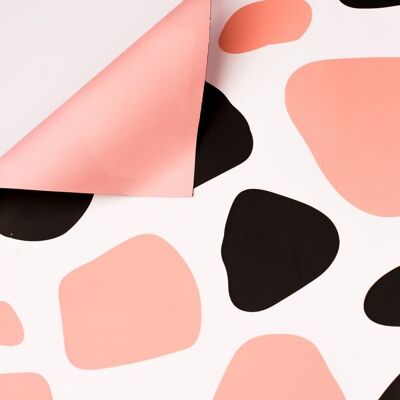 Panther pattern "big spotted" foil sheet -Pink/Black